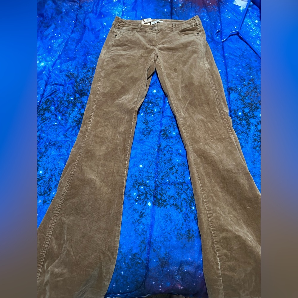 VINTAGE✨ Y2K PROMOD Low Rise Corduroy Flare Pants W28 Brown L40 + Bootcut EUC 🚚💨